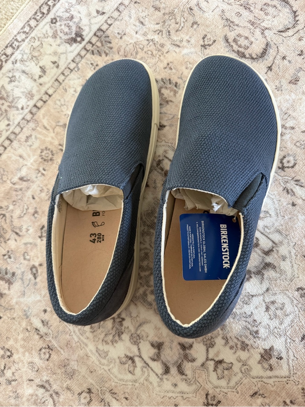 Birkenstock Men's Slip-On Canvas Loafers -  Oswego Midnight size 43 UK9 US M10